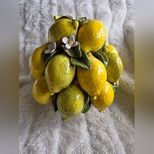 Vibrant Lemon Cluster Ceramic Decor